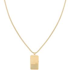 Tommy Hilfiger Dogtag Iconic Stripe Necklace - Gold