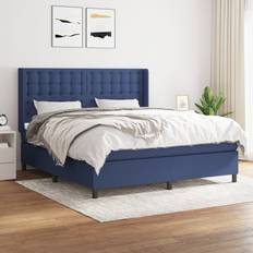 Betten reduziert vidaXL mit Matratze 180x200 cm Blau Boxspringbett