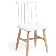 Blanco Sillas LaForma Silla Infantil Tressia Madera Maciza Caucho Con Acabado Blanco Y Natural