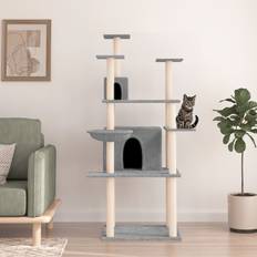 vidaXL grey Cat Tree with Scratching Posts Cat Scratch Tower