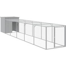 Bird & Insects - Dog Kennels Pets vidaXL Chicken Cage with Run Light