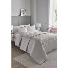 Serene 'Cavali' Pinsonic Microfibre Duvet Cover Grey, Silver