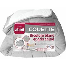 220 cm Tyngdedyner Abeil TWO-TONE Temperate Duvet 220x240 cm White Heather Gray Gewichtsdecke Weiß, Grau