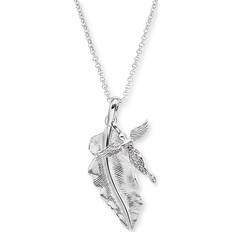 Engelsrufer Angel whisperer feather and angel necklace ern-feder-angel-zi