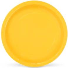 Platos Desechables Algon Set de Platos Desechables Amarillos 20cm (10 unidades) Ecológicos y Biodegradables