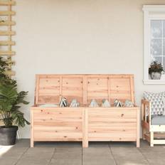 vidaXL Arcón De Jardín Madera Maciza Abeto 150x50x56.5 cm - Marrón