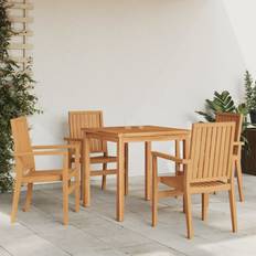 Wood Garden Chairs on sale vidaXL Stackable Garden Armchair Garden Dining Chair