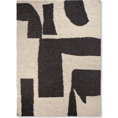 ferm LIVING Piece ullteppe Off-white-Toffee Brun, Hvit, Beige cm
