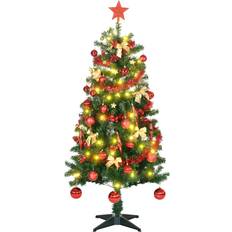 Interior Details Homcom 5' Artificial Prelit Holiday Warm Tinsel, Star Christmas Tree