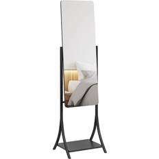 Black Floor Mirrors Homcom Free Standing Dressing Full Length with Floor Mirror