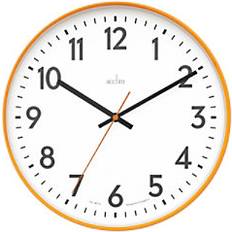 Orange Clocks Acctim Hugo Modern Bright Tangerine Dream Wall Clock 30cm