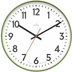 Green Clocks Acctim Hugo Modern Bright Grass Wall Clock 30cm