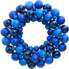 Blåa Jullampor vidaXL blue Wreath Garland Wreath Christmas Lamp