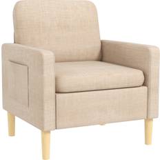 Homcom Modern Accent Beige Armchair 87cm