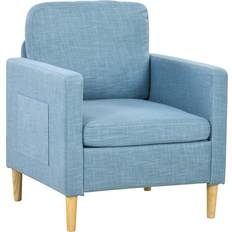 Red Armchairs Homcom Modern Accent Armchair