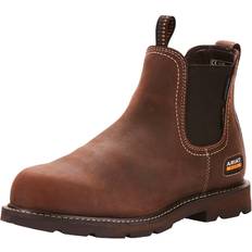 Schuhe Ariat Men's Groundbreaker Chelsea Waterproof Steel Toe Work Boots in Dark Brown, Width, 9.5, Dark Brown