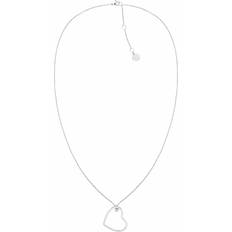 Tommy Hilfiger Heart Necklace - Silver/Transparent