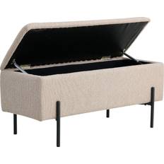 Polyester Sitzbänke House Nordic Watford Beige Aufbewahrungskommode 95x46cm