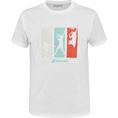 T shirt padel Babolat T-shirt Padel Cotton White, Male, Tøj, T-shirt, Padel, Hvid