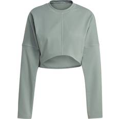 Corduroy - Women Tops adidas Yoga Sweatshirt Green, Green, 2Xl, Women