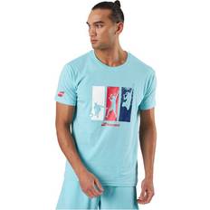 T shirt padel Babolat T-shirt Padel Cotton Turquoise, Male, Tøj, T-shirt, Padel, Blå