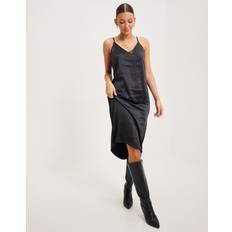 Ptm Only Slip Midi Dress Ptm Midiklänningar Black