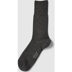 Falke Herr Climate Wool hållbar Lyocell ull förstärkta herrstrumpor utan mönster andas miljövänliga par strumpor, grå anthra. Mel. 3117 45–46