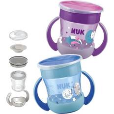 Nuk magic cup Nuk Mini Magic Cup Night pipmugg Från 6 månader 160 ml 360° spillsäker kant Självlysande Greppvänliga handtag BPA-fri och diskbar Blå
