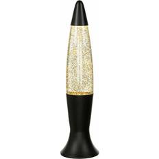 Schwarz Lavalampen Schwarz Gold Glitter Retro ROXY Lavalampe