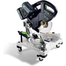 Sierras ingletadoras Festool Tronzadora inalámbrica symmetric symc 70 4.0 EBI-Plus con 2 baterías 18v 4.0Ah cargador sytainer 577464