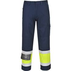 Arbejdstøj & Udstyr Portwest Modaflame arbejdsbukser, Marine/Hi-Vis gul