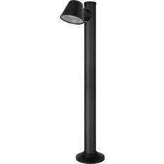 Negro Iluminaciones de Poste Baliza Jardín Con 1 Foco Orientable GU10 8 Negro Poste de protección