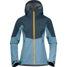 Hybrid softshell jacket bergans Bergans Women's Senja Hybrid Softshell Jacket, XL, Smoke Blue/Orion Blue/Light Golden Yellow