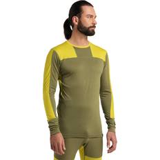 Gule - Herre Superundertøy Haglöfs Natural Blend Tech Crew Neck Men Aurora/Olive Green