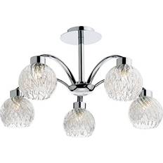 Lighting Dar Lighting YAS0550 Yasmin 5 Ceiling Flush Light