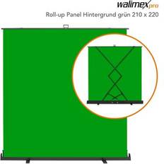 Walimex Fotobakgrunder Walimex Mantona pro Roll-up Panel Hintergrund 210x220cm grün