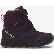 Mesh Winter Shoes Children's Shoes Viking Espo High 2 WP Boa - Aubergine/Magenta