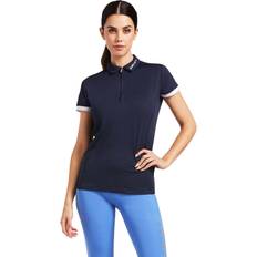 Ariat Women Polo Shirts Ariat Bandera quarter Zip Ladies Polo Shirt Blue