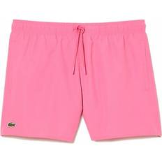 Lacoste Quick-Dry Swim Trunks - Pink/Green