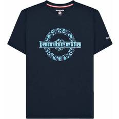 Paisley Tops Lambretta Mens Paisley Logo T-Shirt Navy