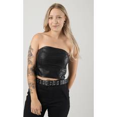 Polyurethan Oberteile Noisy May Andy Pu Tube Top Black Tops