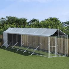 vidaXL 14 2.5 m Outdoor Dog Kennel Dog House with Roof Dog Cage