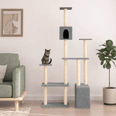 vidaXL grey Cat Tree with Scratching Posts Cat Scratch Tower