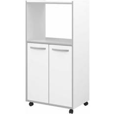 Hvid Rulleborde Aucune Grå Melamin Chromsalt Møbler 60 x 43 x 118 cm Rullebord