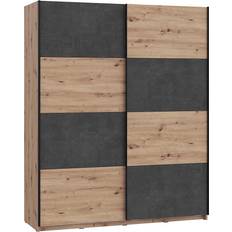 Grå - Skydedøre Garderobeskabe Schwebetürenschrank Dunkelgrau Eiche Artisan Kleiderschrank