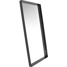 Kartell Mirrors Kartell Only Me Glossy Black Rectangular Floor Wall Mirror