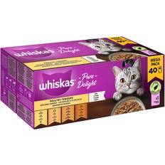 Whiskas Gato Mascotas Whiskas pure delight multipack geflügel ragout