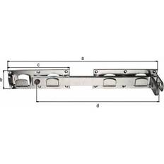 Peaux de mouton Alberts Doppeltorüberwurf L/R 430x70x180x333 mm Trou-D.5 mm 12 GAH