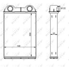 Refrigeración de Computadoras NRF 54341 Radiador De Calefaccion MINI Hatchback Cabrio