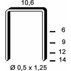 Trombones et Aimants 5 000 Agrafes Galvanisées PF-09 - 10.6 x 9 x d. 0,5 x 1.25 mm 6PF091